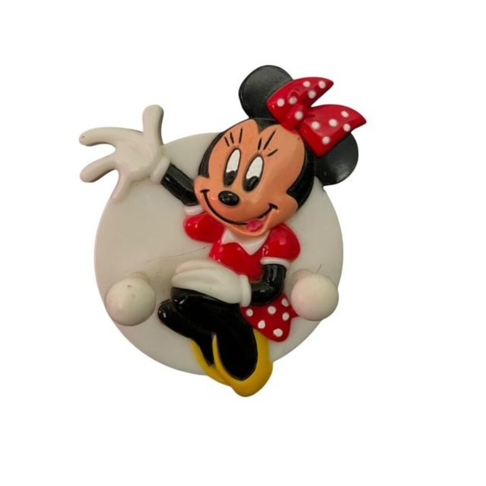 Vintage Minnie Mouse Refrigerator Magnet With Pegs